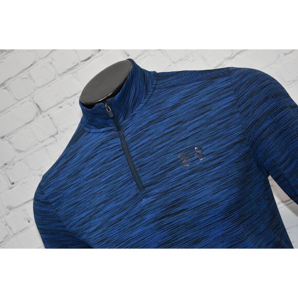 Under Armour Threadborne Pullover Shirt 1/4 Zip Men Size Large Fitted HeatGear - Picture 1 of 8